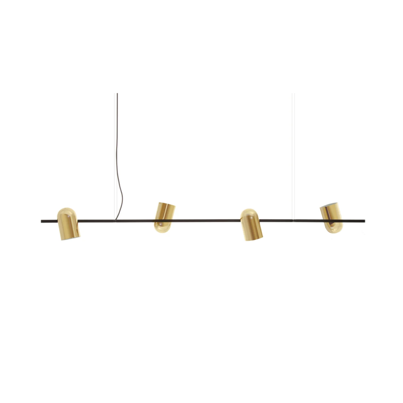 PENDENTE PASSARINHO PRETO E LATÃO